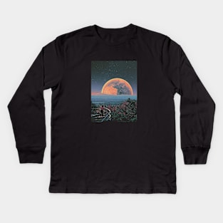 Celestial Reverie - Retro Space Kids Long Sleeve T-Shirt